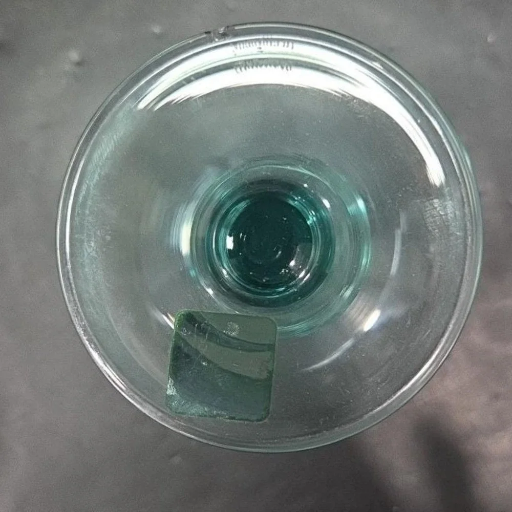 Marquis Waterford‎ Bermuda Green Champagne Coupe, Vintage Cut Crystal Stemware